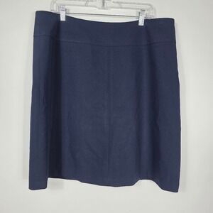 Tommy‎ Hilfiger Navy Blue Knee Length Skirt Size 16 Career Work Office